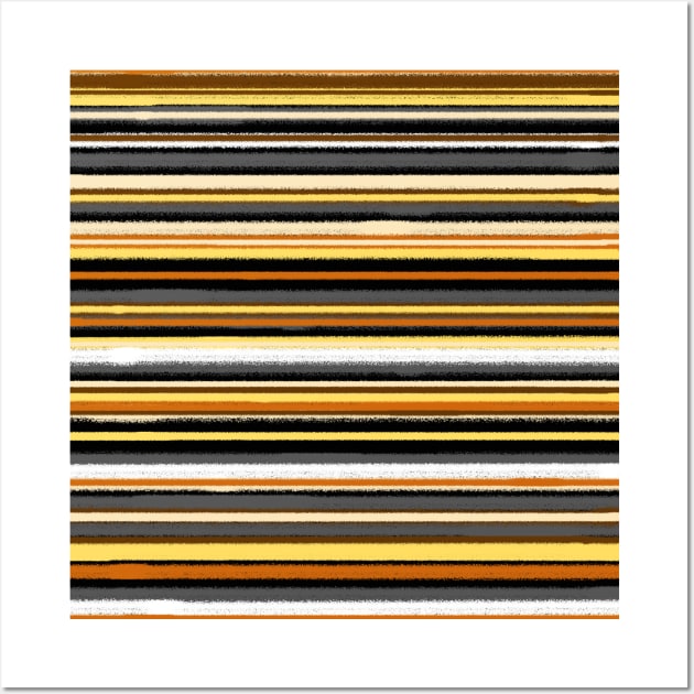 Bear Flag grunge stripes Wall Art by TooCoolUnicorn